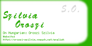 szilvia oroszi business card